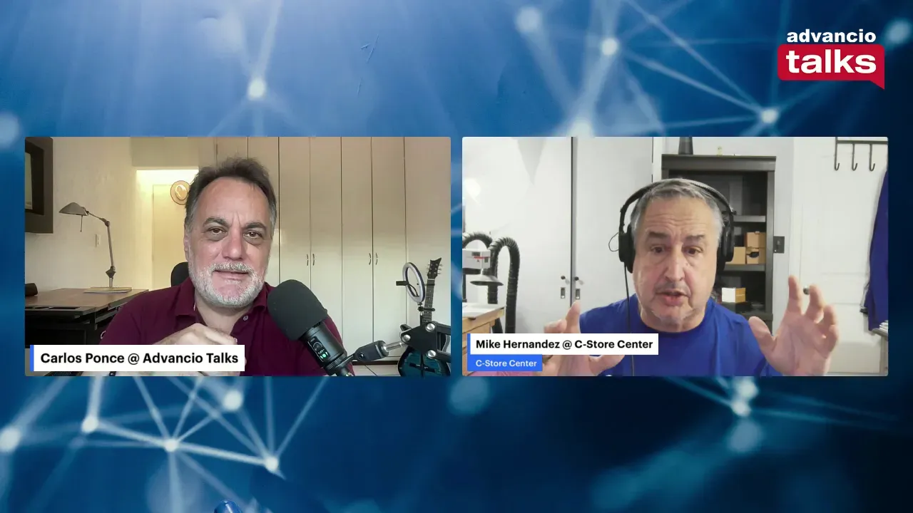Mike Hernandez explaining the need for industry-specific educational content
